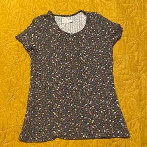 Dark Gray floral top